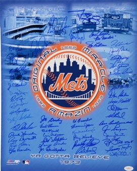 Amazing New York Mets Historical Signed 16x20 photo with 50 signatures (Hurricane Relief Lot #11)